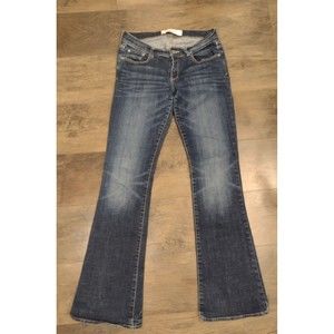 Abercrombie & Fitch NY Perfect Stretch Jeans Womens 6 L Blue Flared Leg